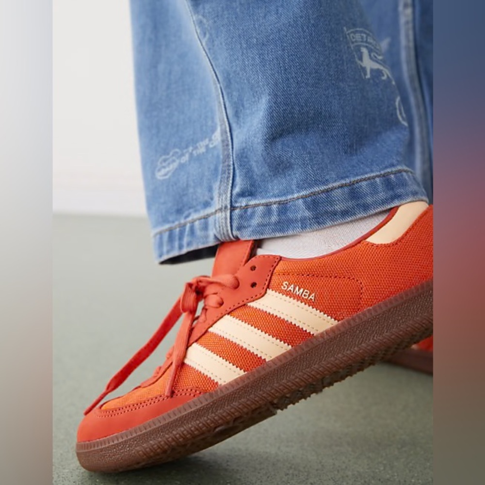 Collegiate Orange Adidas Samba Sneaker